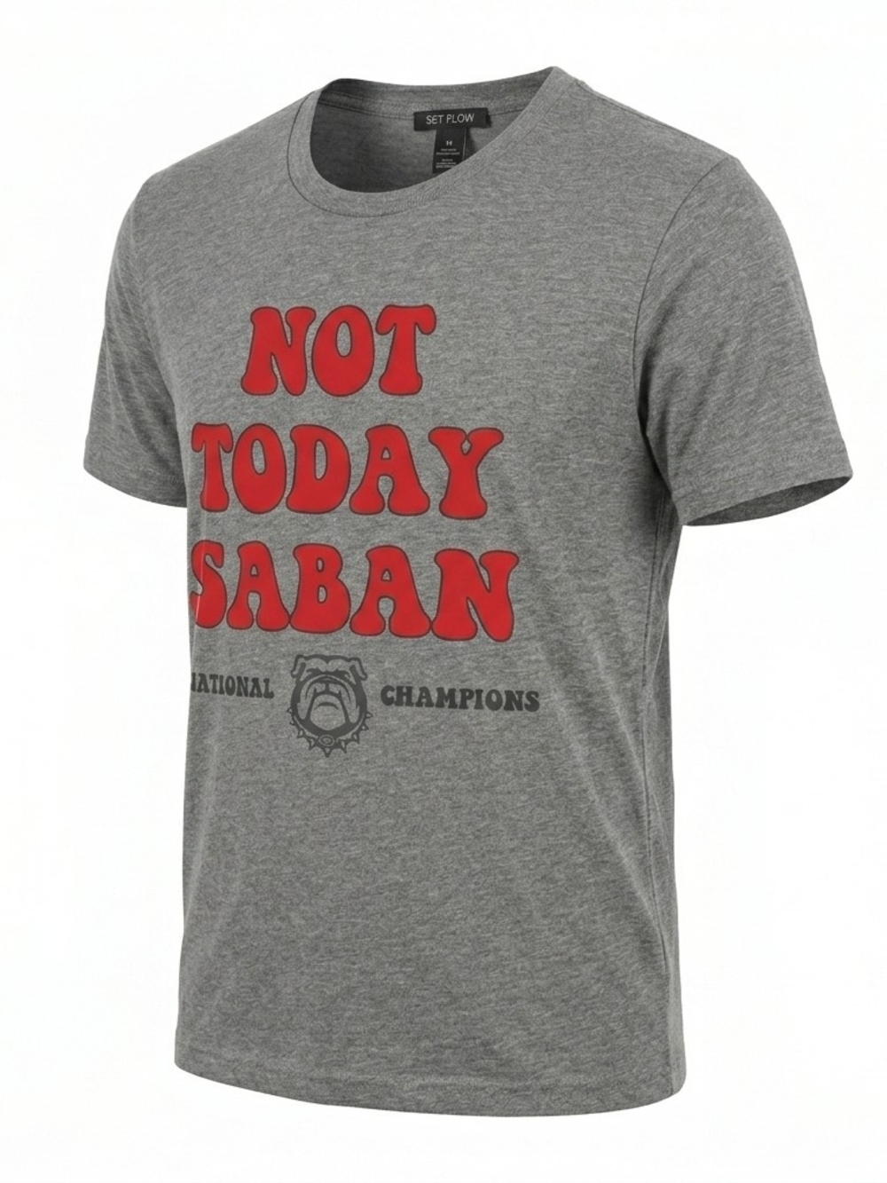 Sheshow Grey Not Today Saban Georgia Bulldogs Graphic Tee Medium - Picture 2 of 4